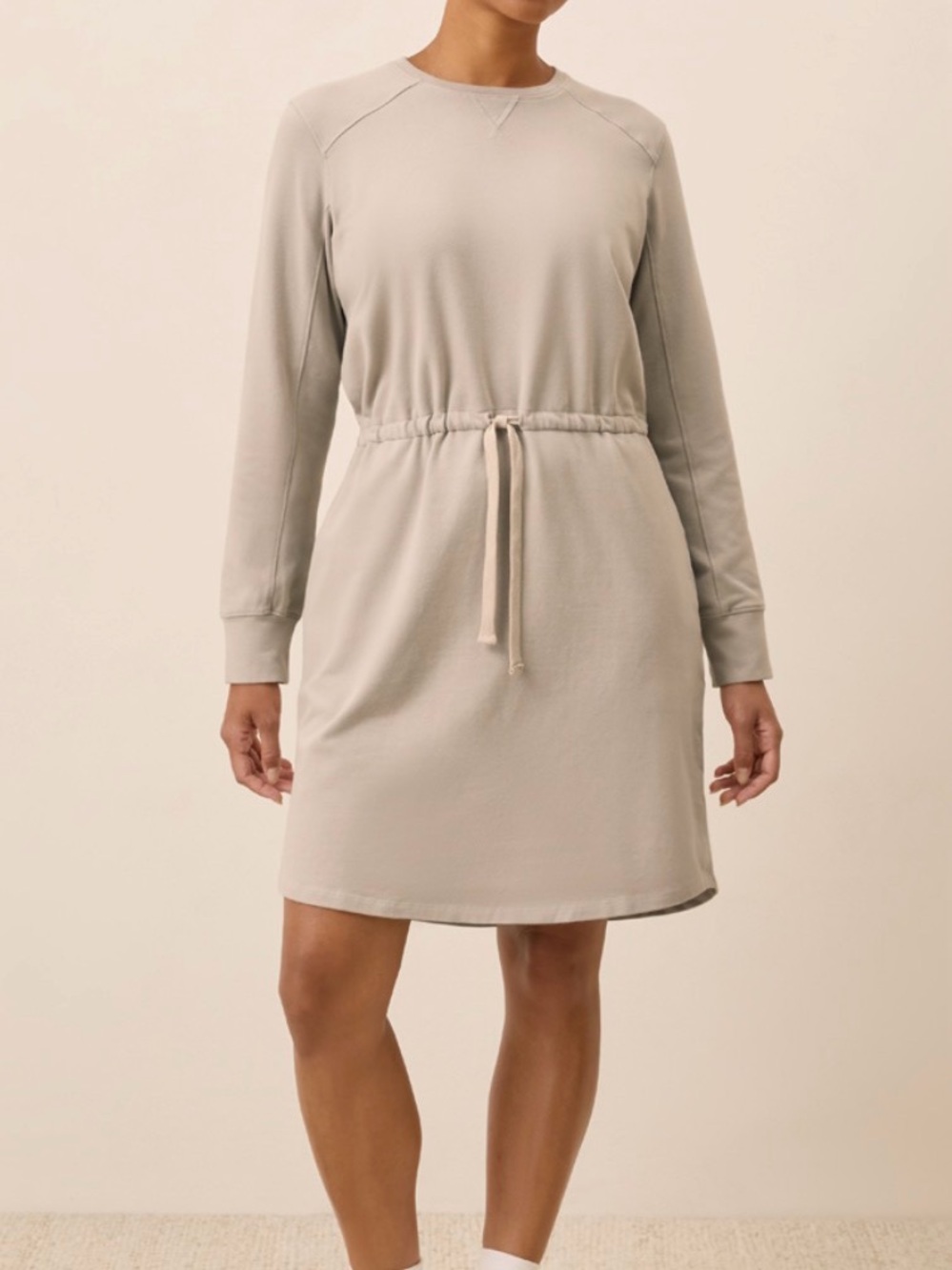 Pact Organic CloudKnit Sweatshirt Dress gray Sz S